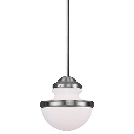 Oldwick 8" Wide Brushed Nickel Mini Pendant