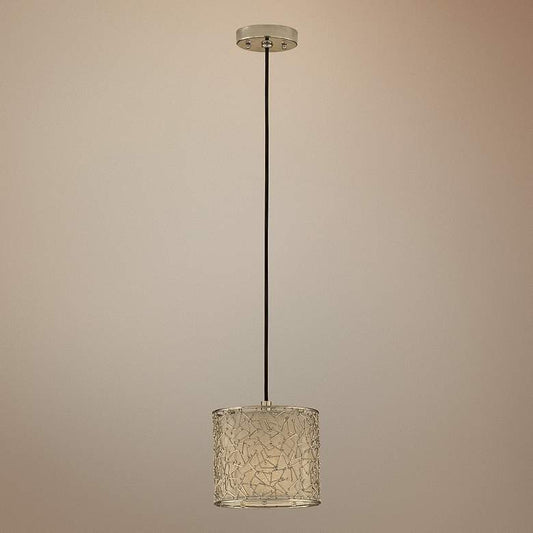 One Light Polished Silver Mini-Pendant by Uttermost