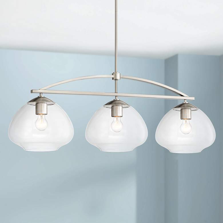 Orilla 42 1/4" Wide Warm and Opal Glass Island Pendant Light