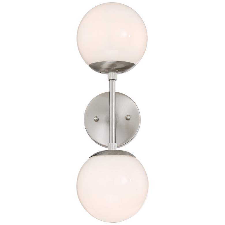 Oso 17 3/4" High Opal Glass Brushed Sconce