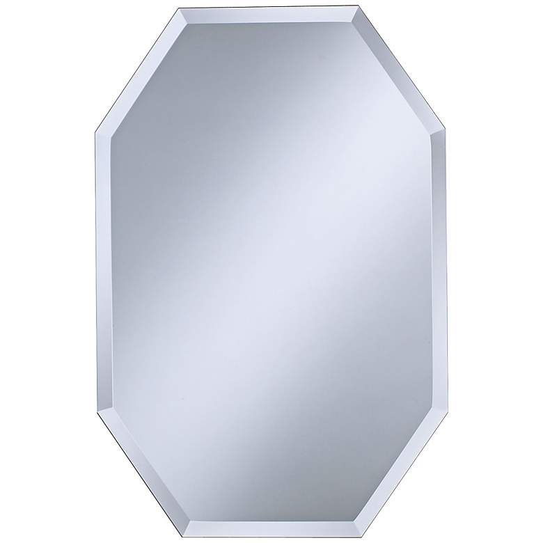 Octagonal Frameless 20" x 30" Beveled Wall Mirror