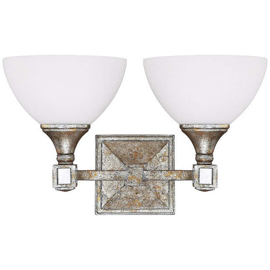 Palazzo 16" Wide Silver and Gold Leaf Wall Sconce