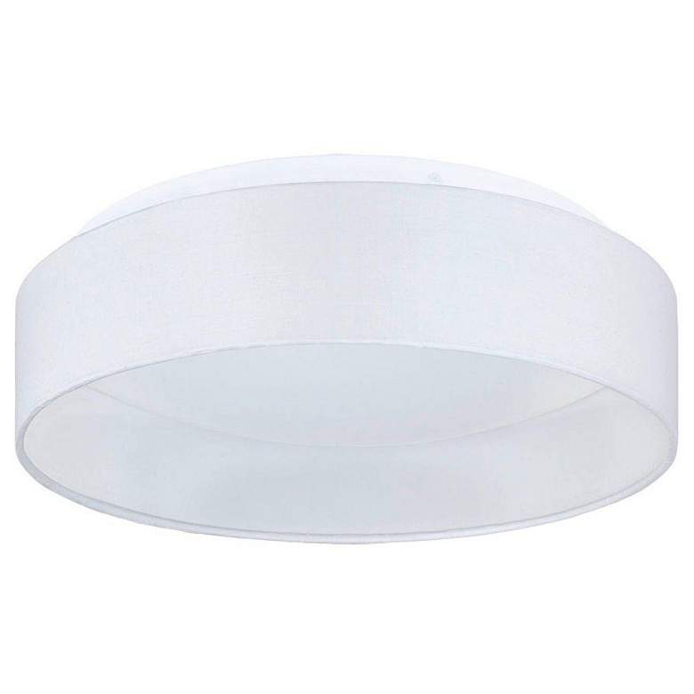 Palomaro Integrated LED Ceiling Light w/ White Glass And Fabric Shade