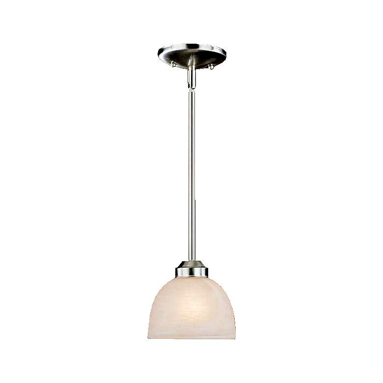 Paradox Brushed Nickel 6 1/2" Wide Single Mini Pendant Light