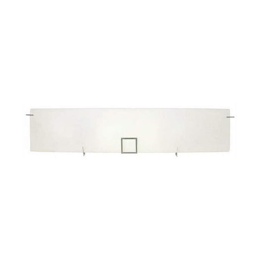 Paxon Metal Square 33 1/2" Wide Chrome and White Bath Light