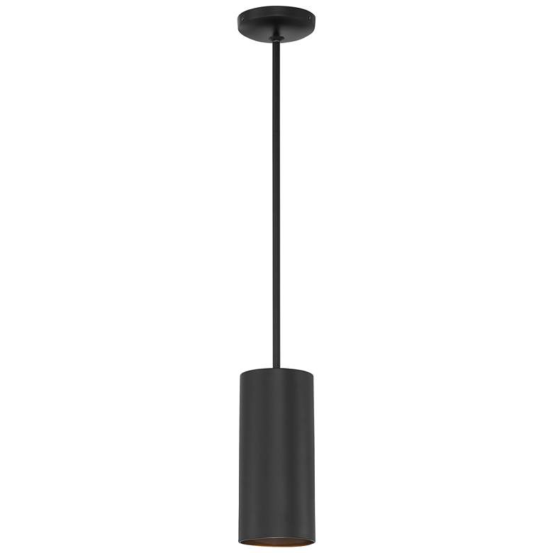 Pilson 4 1/2" Wide Matte Black LED Mini Pendant