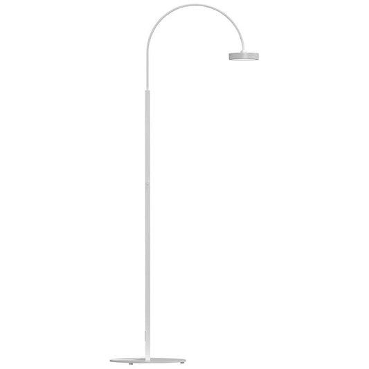 Pluck™ Satin White Small Adjustable LED Arc Floor Lamp