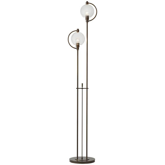 Pluto Floor Lamp - Bronze Finish - Clear Glass