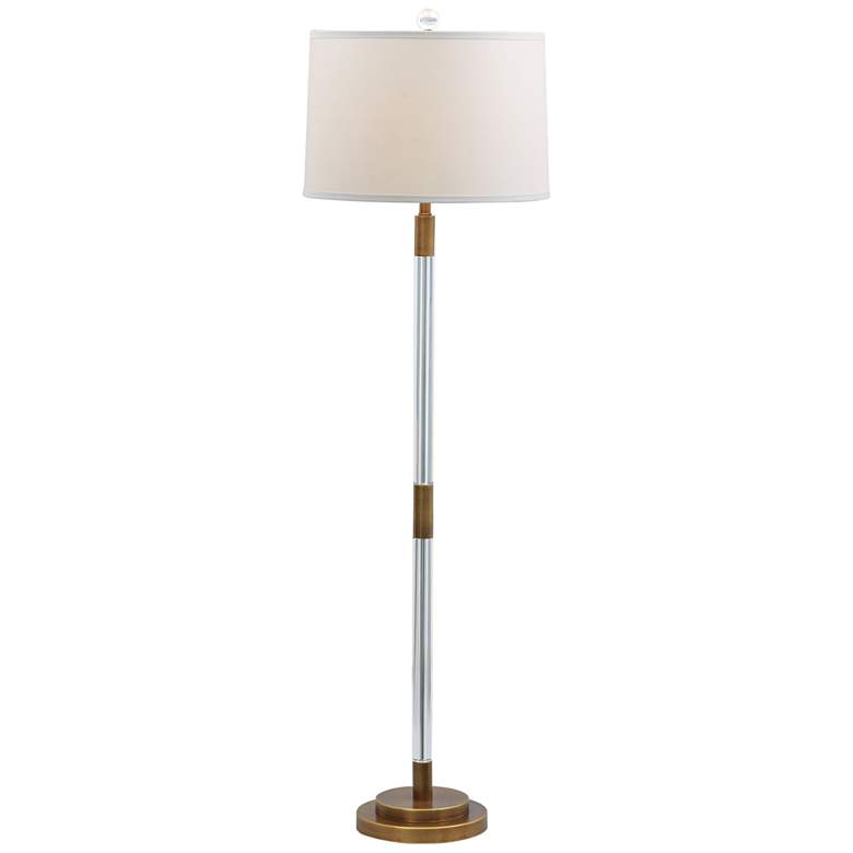 Port 68 Maxwell Aged Brass Crystal Floor Lamp