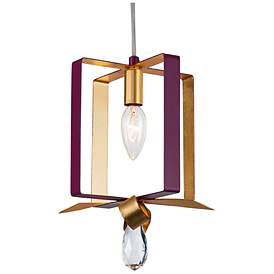 Posh Square Mini Pendant - Havana Gold