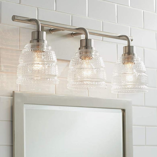 Aislinn 22" Wide Nickel 3-Light Bath Light