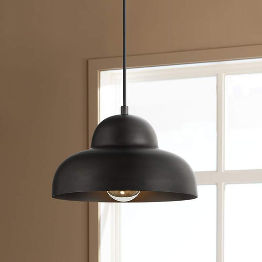 Possini Euro Capri 9 1/4" Wide Black Mini Pendant Light