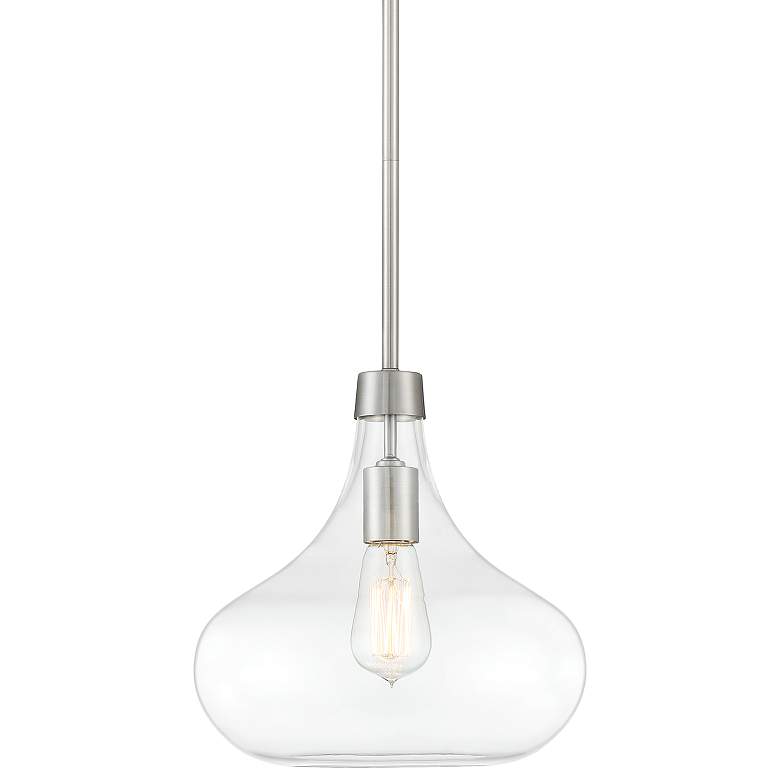 Possini Euro Cecil 11" Wide Brushed Nickel Mini Pendant