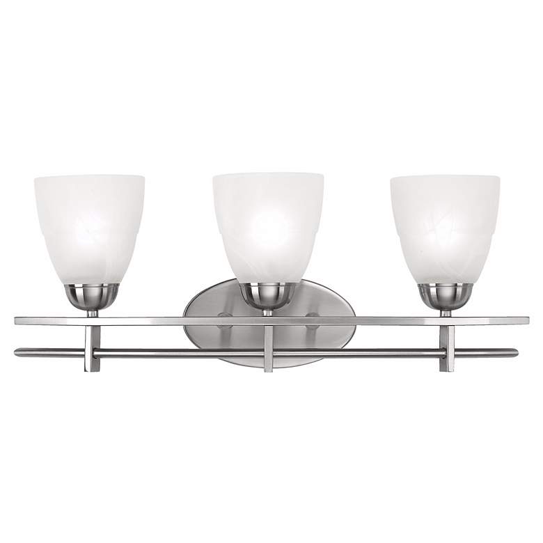 Possini Euro Deco 23 1/2" Wide Brushed Nickel Bath Light