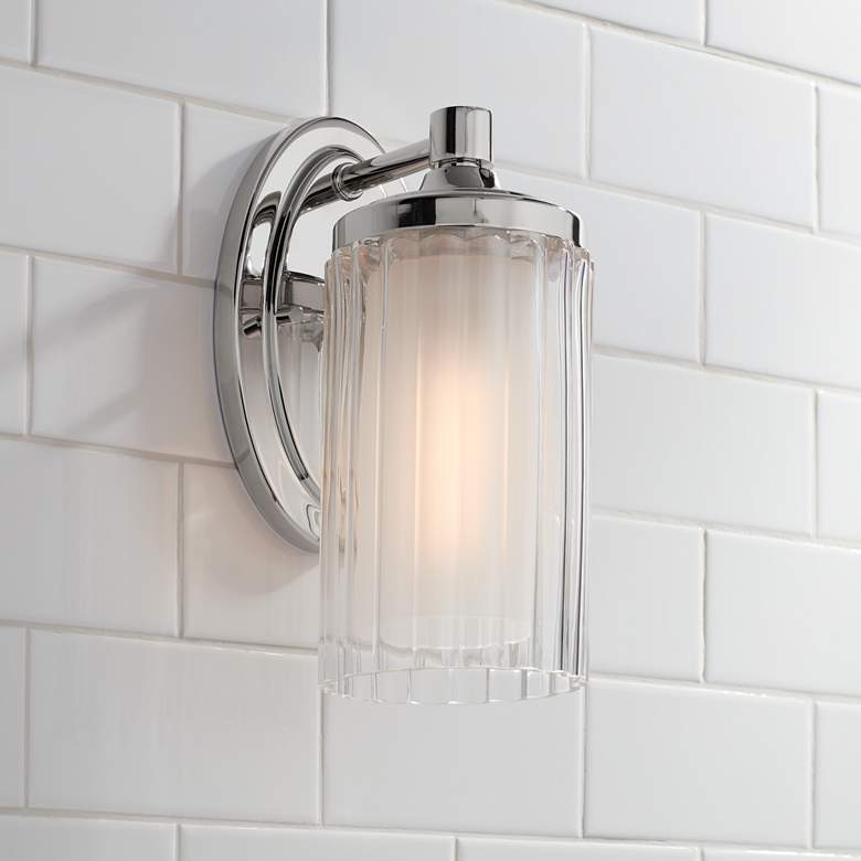 Possini Euro Dembry 10 1/4" High Double Glass Wall Sconce