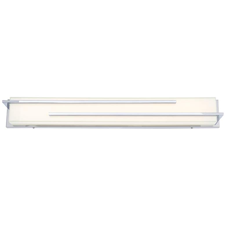 Possini Euro Design Jada 33 3/4" Wide Chrome LED Bath Light