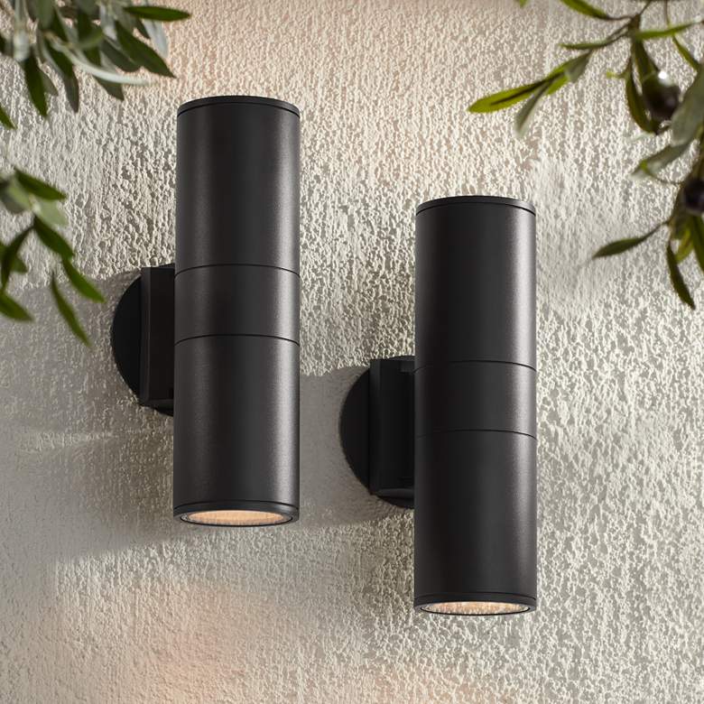 Possini Euro Ellis 11 3/4"H Outdoor Wall Light Set of 2