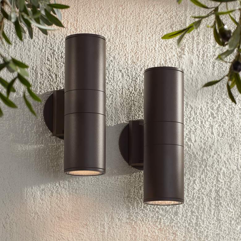 Possini Euro Ellis 11 3/4"H Outdoor Wall Light Set of 2