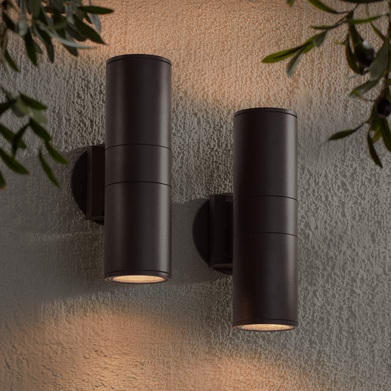 Possini Euro Ellis 11 3/4"H Outdoor Wall Light Set of 2