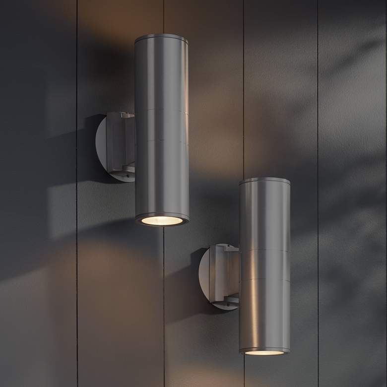 Possini Euro Ellis 11 3/4"H Outdoor Wall Light Set of 2