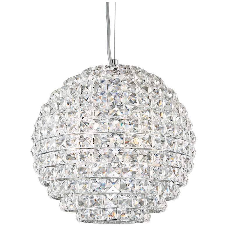 Possini Euro Gorgo 12" Wide Chrome Crystal Mini Pendant
