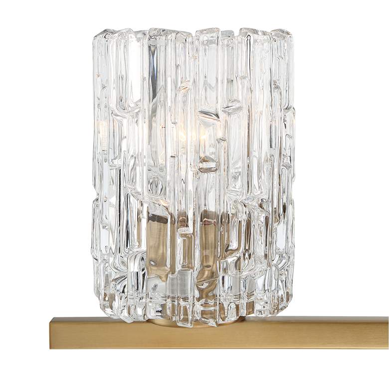 Possini Euro Icelight 25" Wide Ice Glass and Gold Bath Light