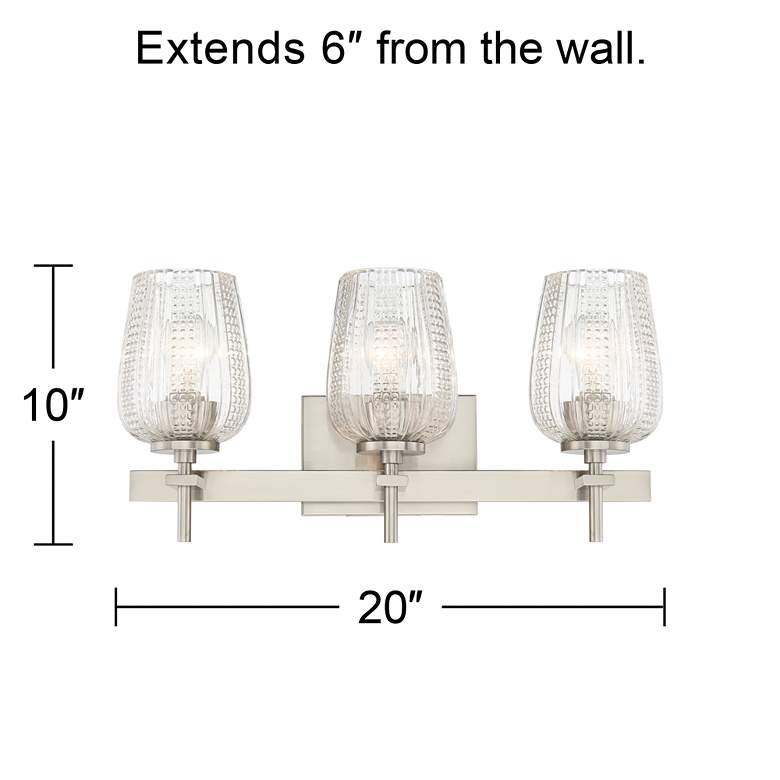 Possini Euro Jacob 20" Wide Ribbon Glass Bath Wall Light