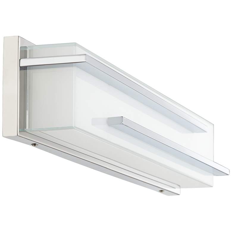 Possini Euro Jada 26 1/4" Wide Chrome LED Bathroom Light