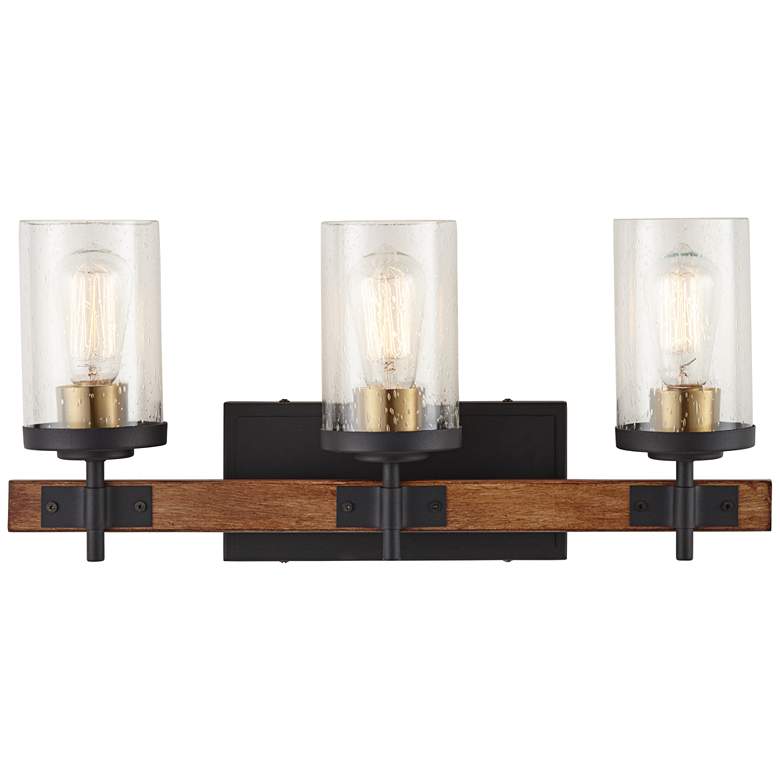 Possini Euro Kata 22" Wide Mixed Metals 3-Light Bath Light