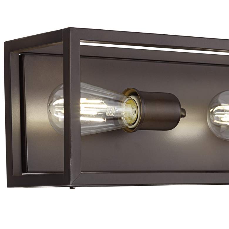 Possini Euro Leonie 34"W Bronze 4-Light Bath Light