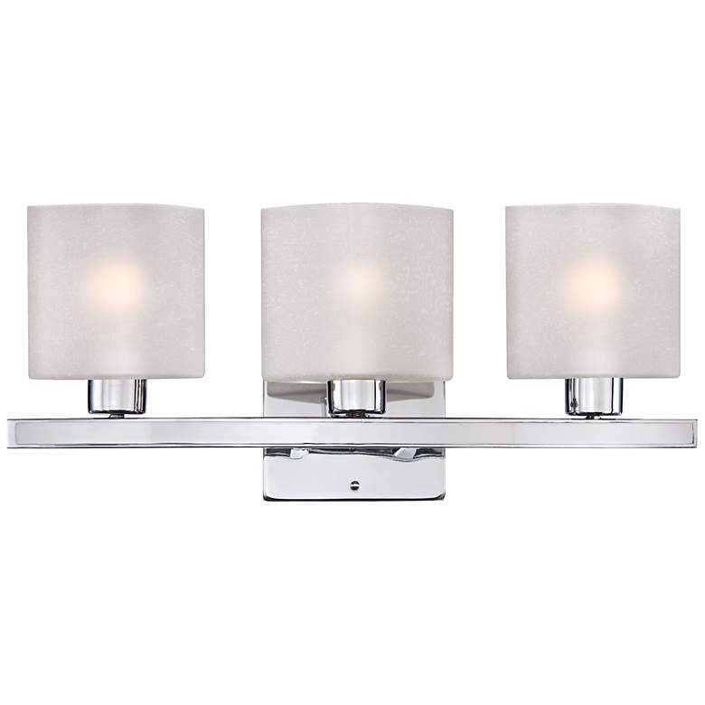 Linen Glass 23 1/2"W Brushed Bath Light