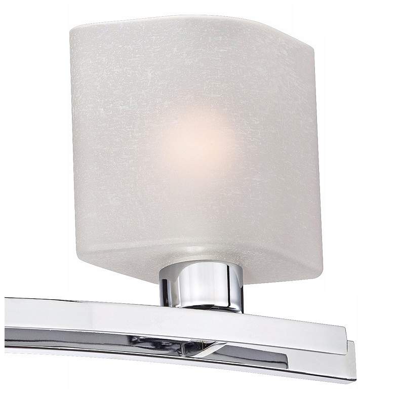 Linen Glass 23 1/2"W Brushed Bath Light