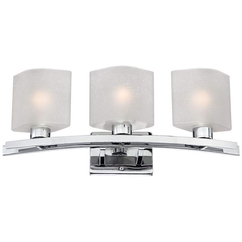 Linen Glass 23 1/2"W Brushed Bath Light