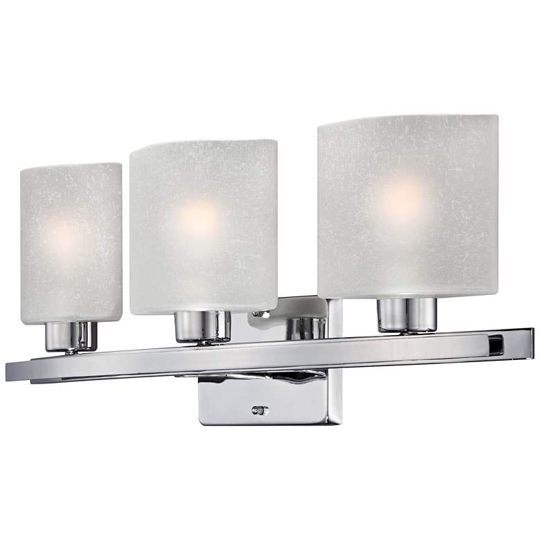 Linen Glass 23 1/2"W Brushed Bath Light