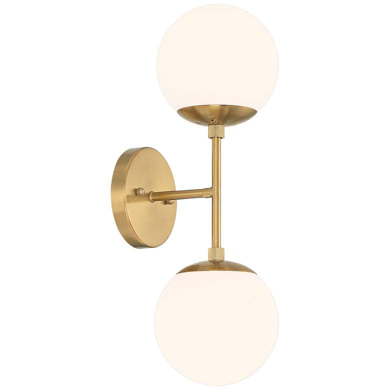 Oso 17 3/4" High Opal Glass Brushed Sconce