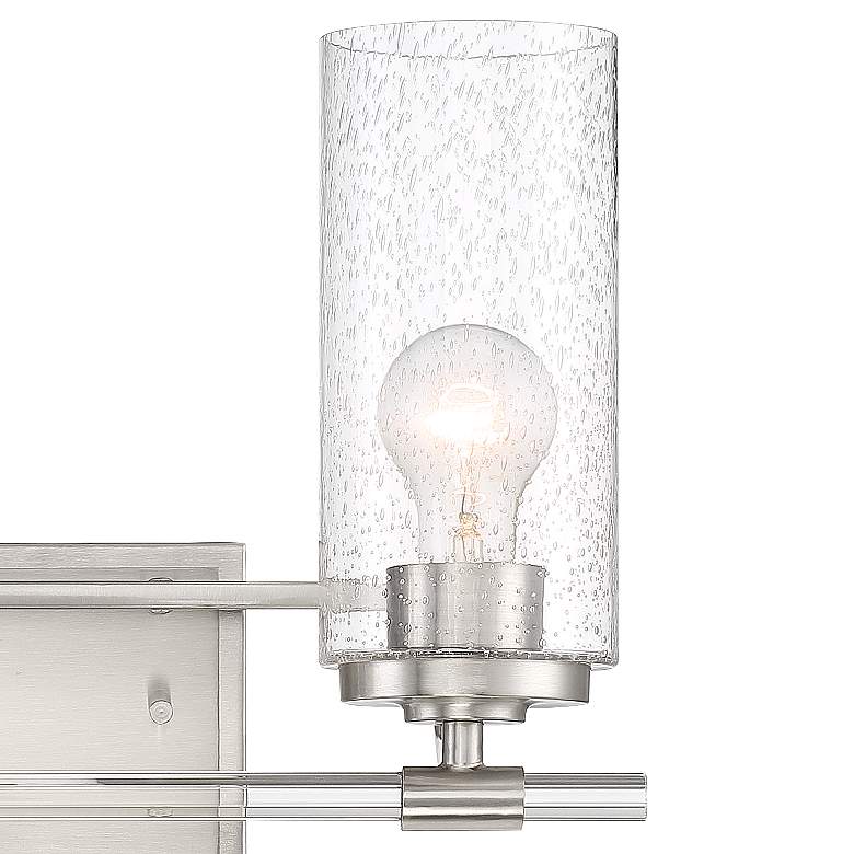 Possini Euro Portneuf 26" Wide Nickel 3-Light Bath Light