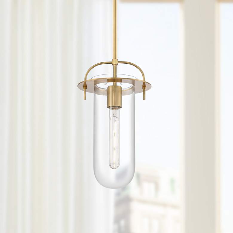 Possini Euro Savona 8" Wide Tube Mini Pendant