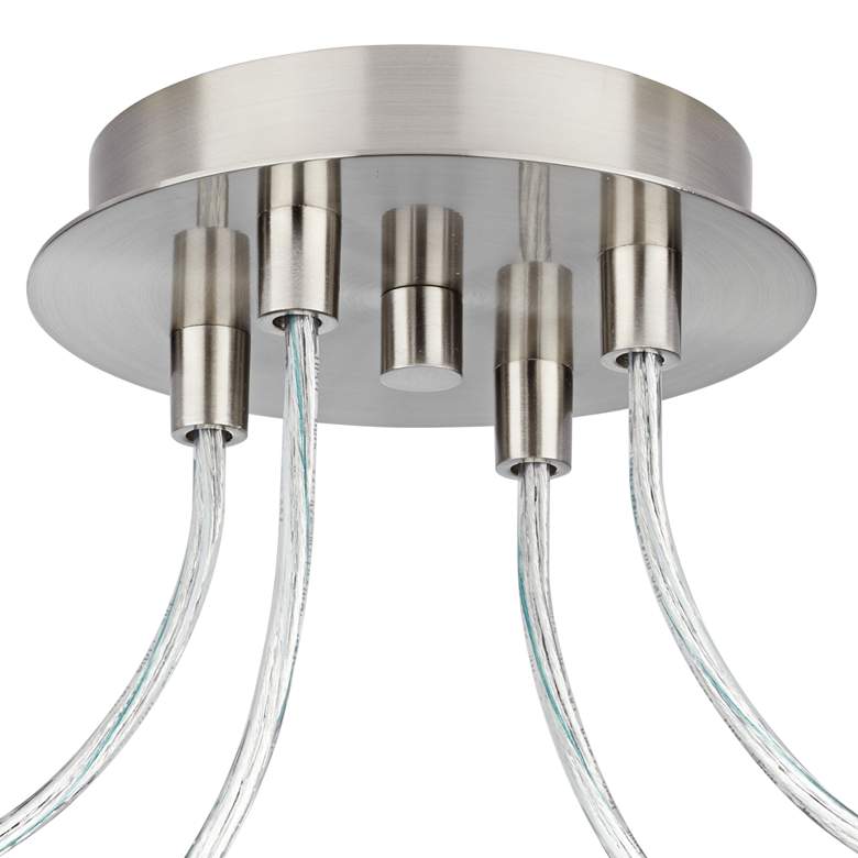 Possini Euro Silver Line Brushed Nickel 4-Light Swag Pendant