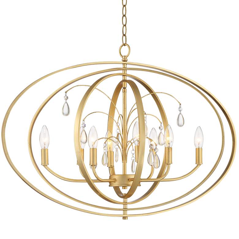 Possini Euro Tiller 32" Wide 8-Light Foyer Pendant