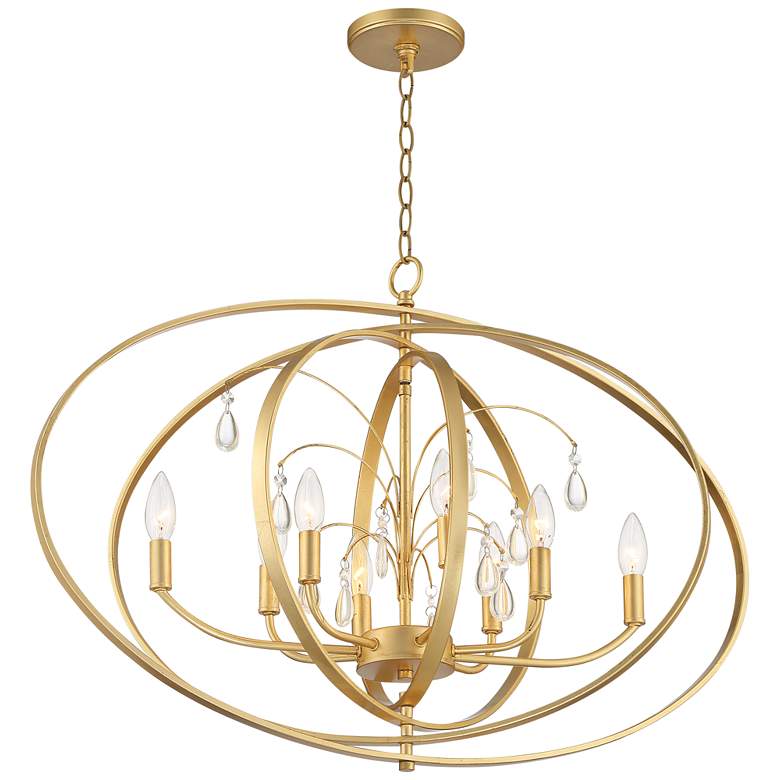 Possini Euro Tiller 32" Wide 8-Light Foyer Pendant