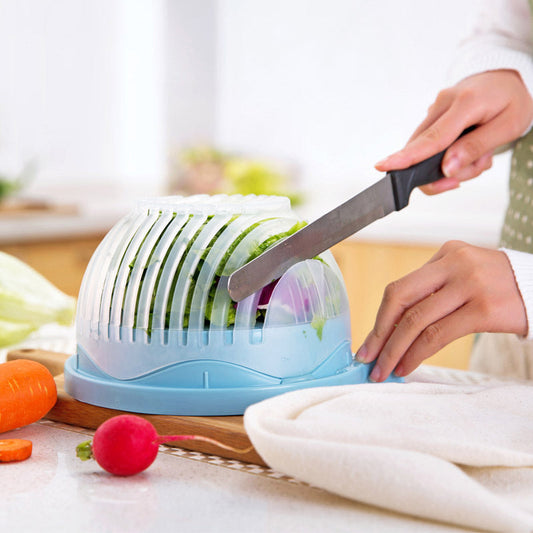 Fruit Vegetable Salad Chopper Cutter Bowl