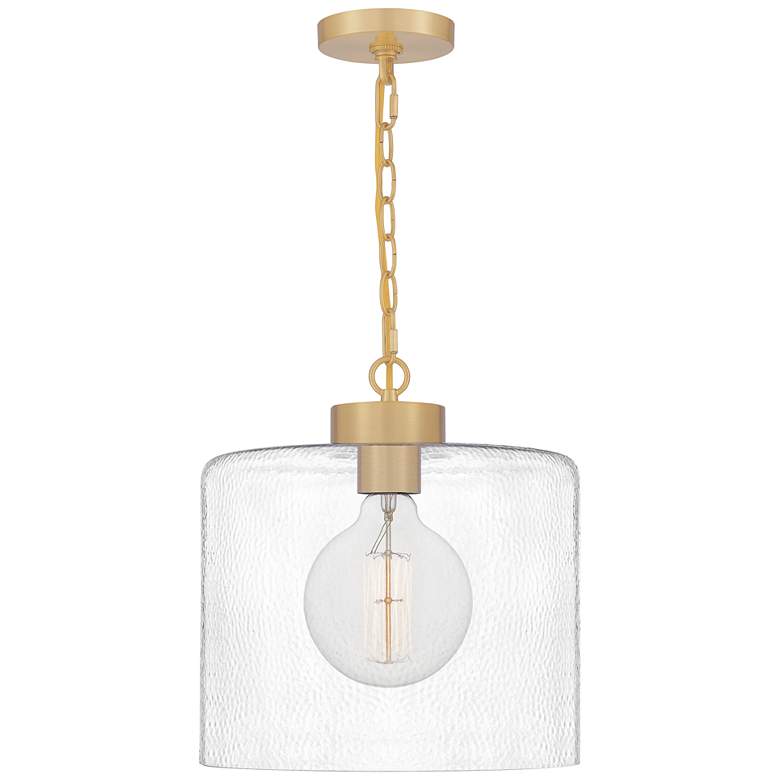 Quiozel Abner 12" Wide Aged Brass Mini Pendant