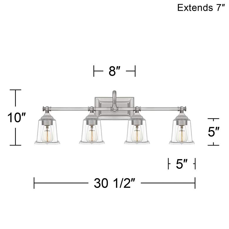 Quoizel Nicholas 30 1/2"W 4-Light Bath Light