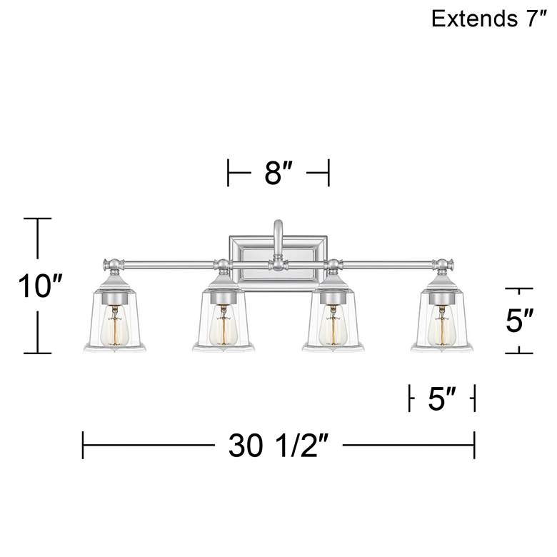 Quoizel Nicholas 30 1/2"W 4-Light Bath Light