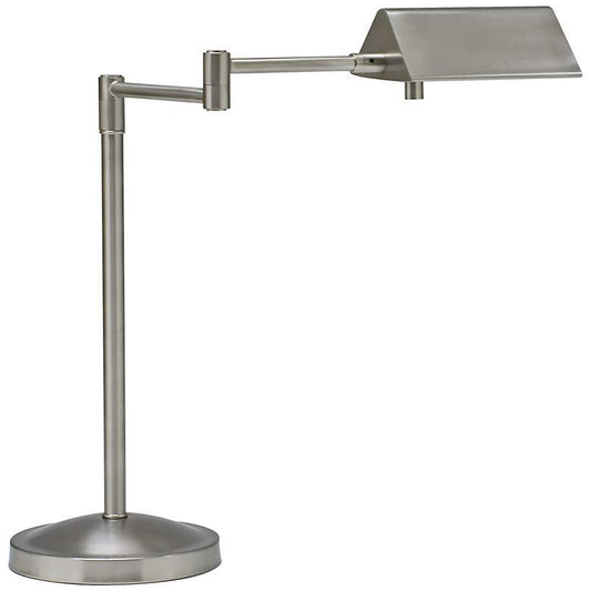 House of Troy Pinnacle Satin Nickel Swing Arm Desk Lamp