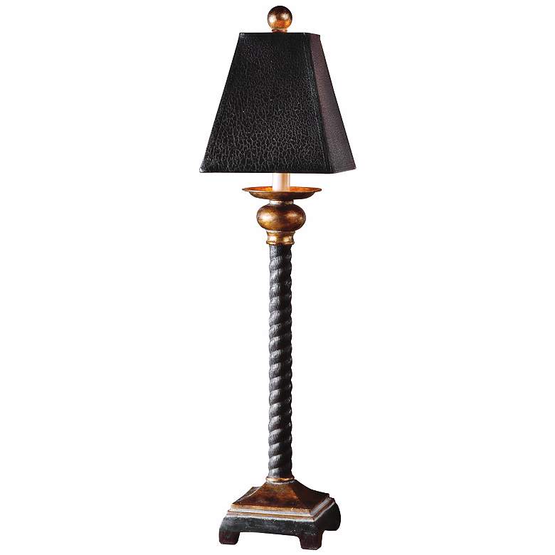 Bellcord Black and Bronze Buffet Table Lamp