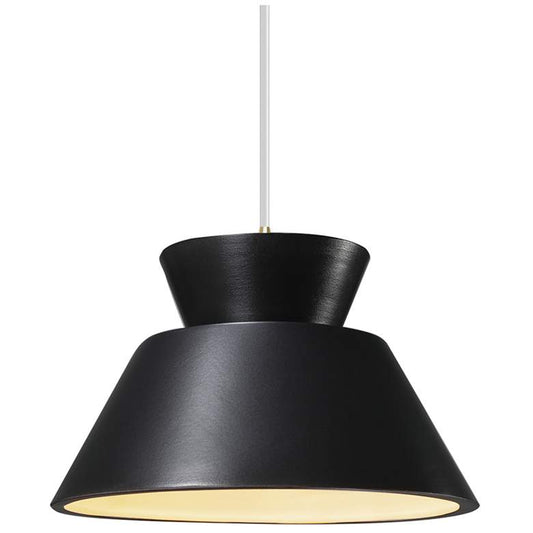 Radiance - Trapezoid 1-Light Pendant - LED - Carbon - Matte Black - Brass