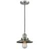 Railroad 8" Wide Brushed Satin Nickel Mini Pendant