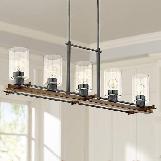 Ranger 36 3/4" Wide Rustic Farmhouse Linear Pendant