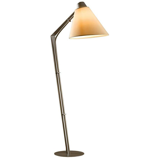 Reach Floor Lamp - Dark Smoke Finish - Doeskin Suede Shade